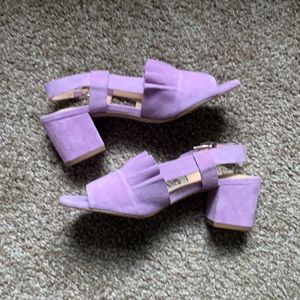Miista lilac block heel sandals